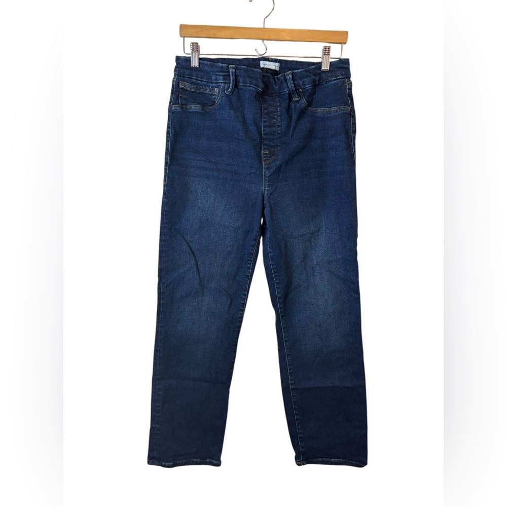 GOOD AMERICAN | denim blue jeans pull on straight XL